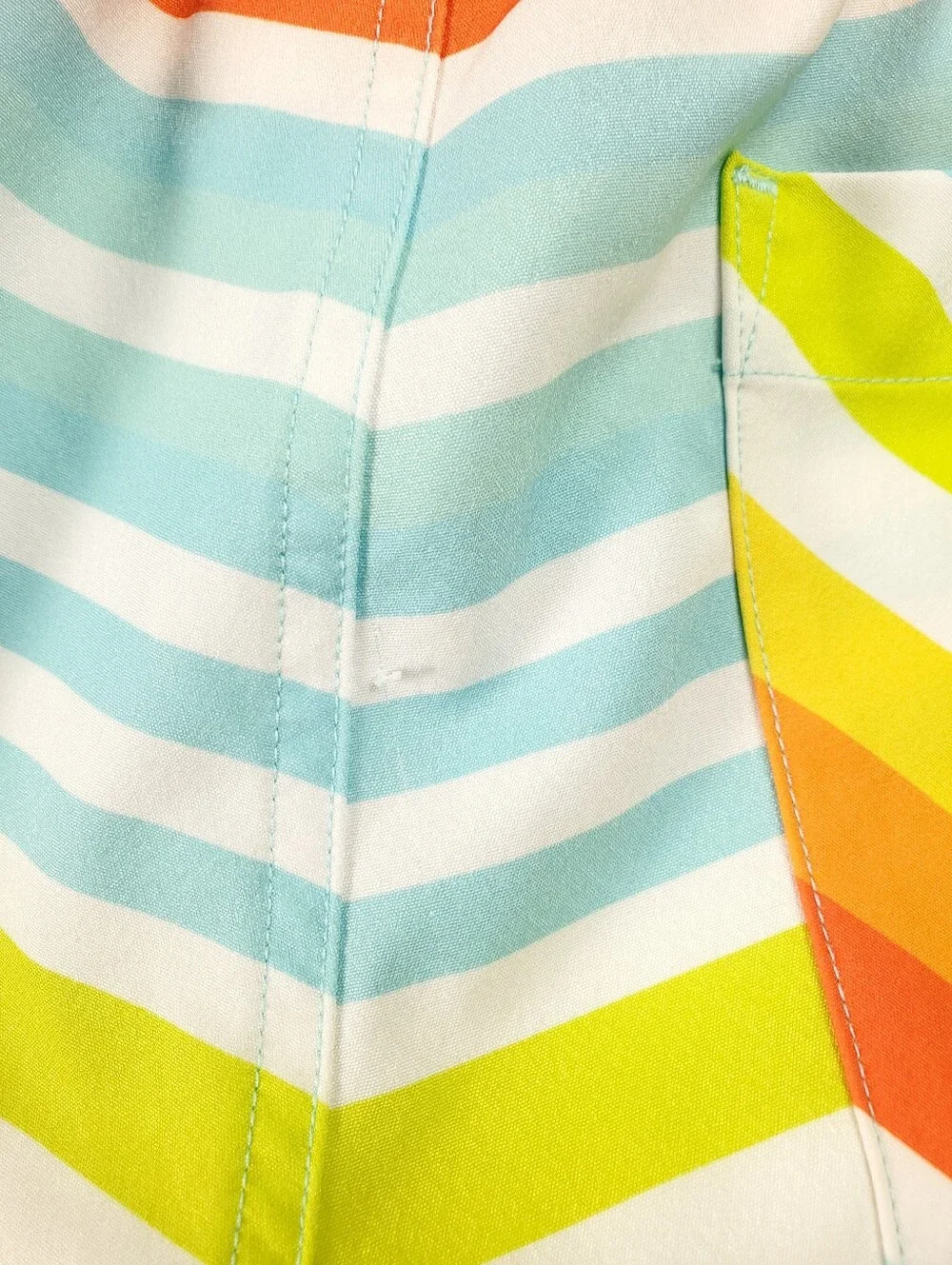 TomboyX Swim 7 Inch Shorts Size XS Unisex Mid Rise Spandex Rainbow Pride Stripe